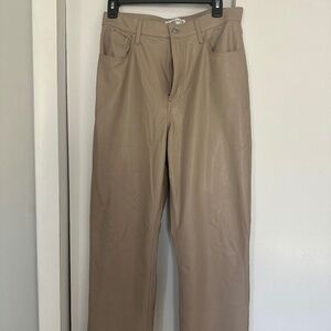 Abercrombie vegan leather wide leg pants